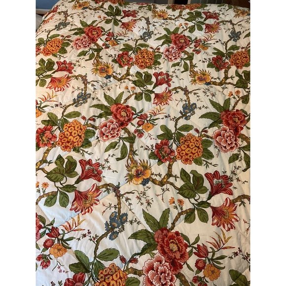 Pottery Barn Bedding Pottery Barn Comforter Colorful Floral Print Queen Thick Poshmark